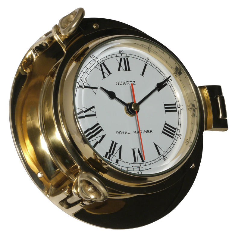 Ur & Baro- & Hygrometer - St - Stort Koje -145x50 Skive 122mm  - Royal Mariner