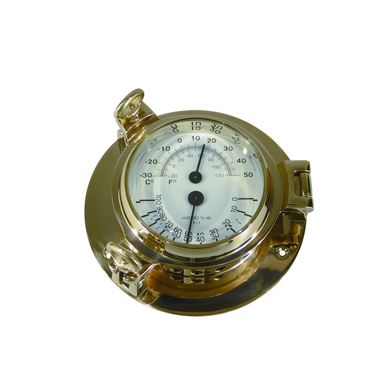 Hygrometer M. Termometer - Royal Mariner - Lille Koje -145x50 Skive 90mm