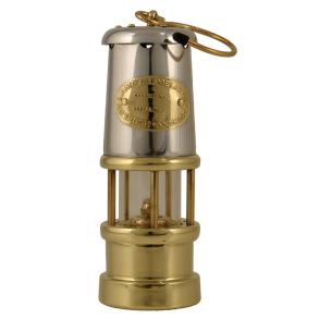 Minelampe - Halv Messing Og Halv Forniklet Messing - 170mm - Lille