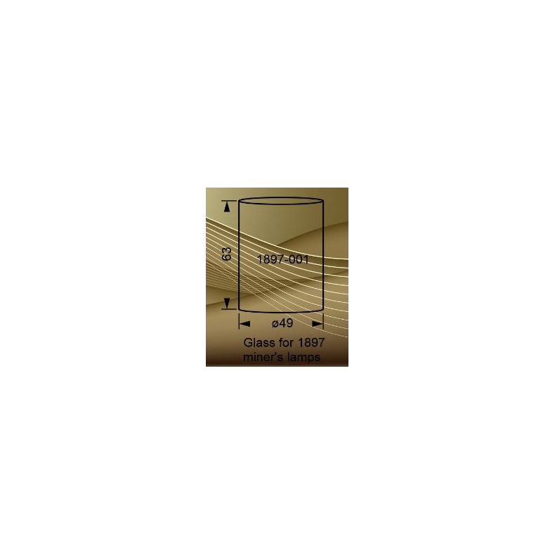 Glas Til Minelampe 1897 - 49x63mm