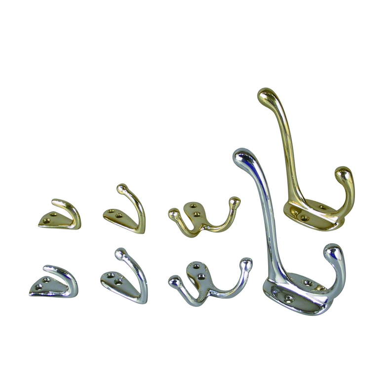 Hattekrog - Poleret Messing - 78mm Ud