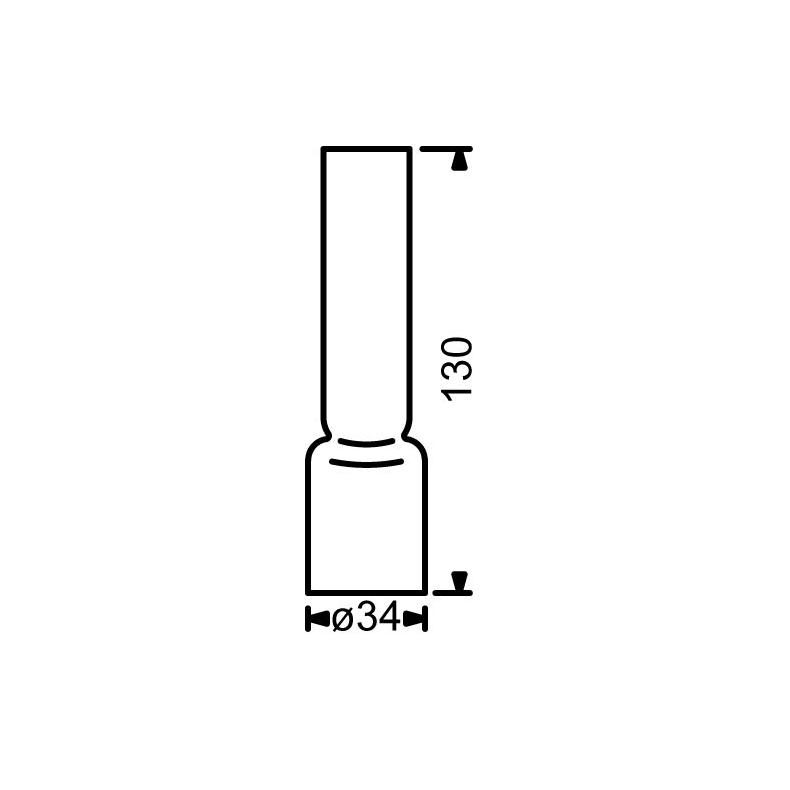 Brnderglas 6''' - 34x130 Mm - Borosilikat