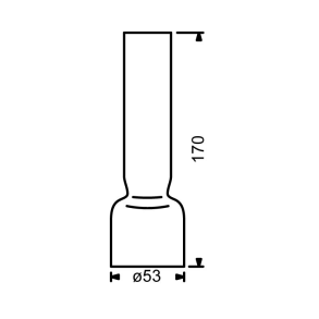 Brnderglas 14''' -  53x170 Mm - Borosilikat