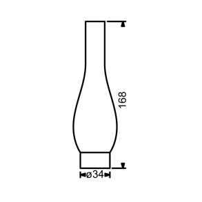 Tulipanglas 6''' - 34x168mm -  Borosilikat