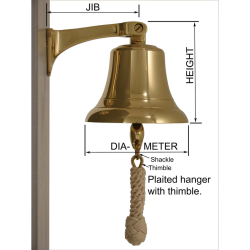 Skibsklokke  M/Stjrt & Galge - Messing