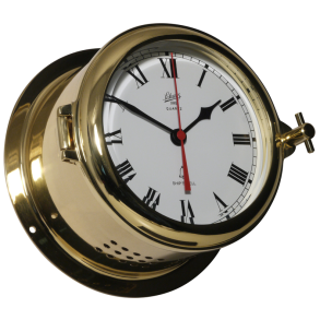 Ur M. Glasslag - Fyrkat - 140mm - Poleret  Messing - Romertal