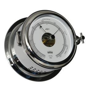 Baro-/Termometer - Meca - Fyrkat - 140mm - Forkromet