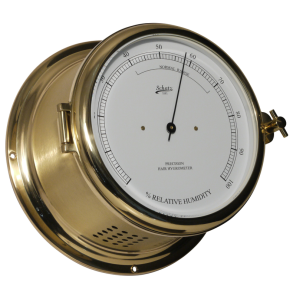 Hygrometer - Royal - 180mm - Poleret, brstet og lakeret messing