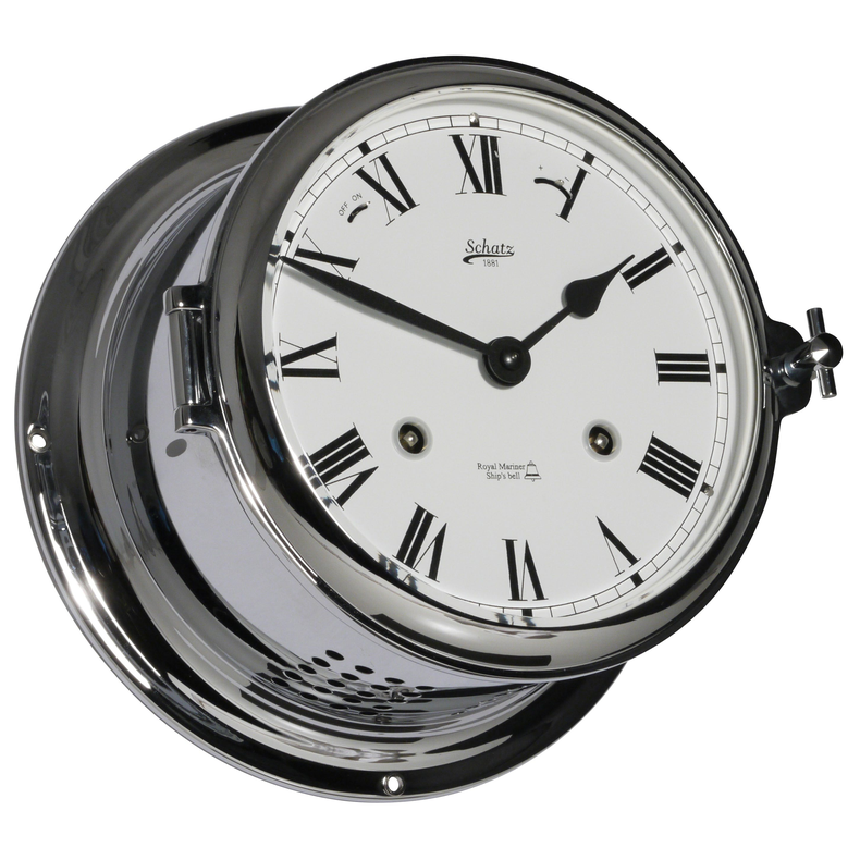 Ur - Royal - 180mm - Forkromet messing - Romertal - Mekanisk m. glasslag