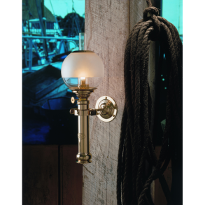 Captains Cabin Lamp - messing - Halv mat glas - Olie