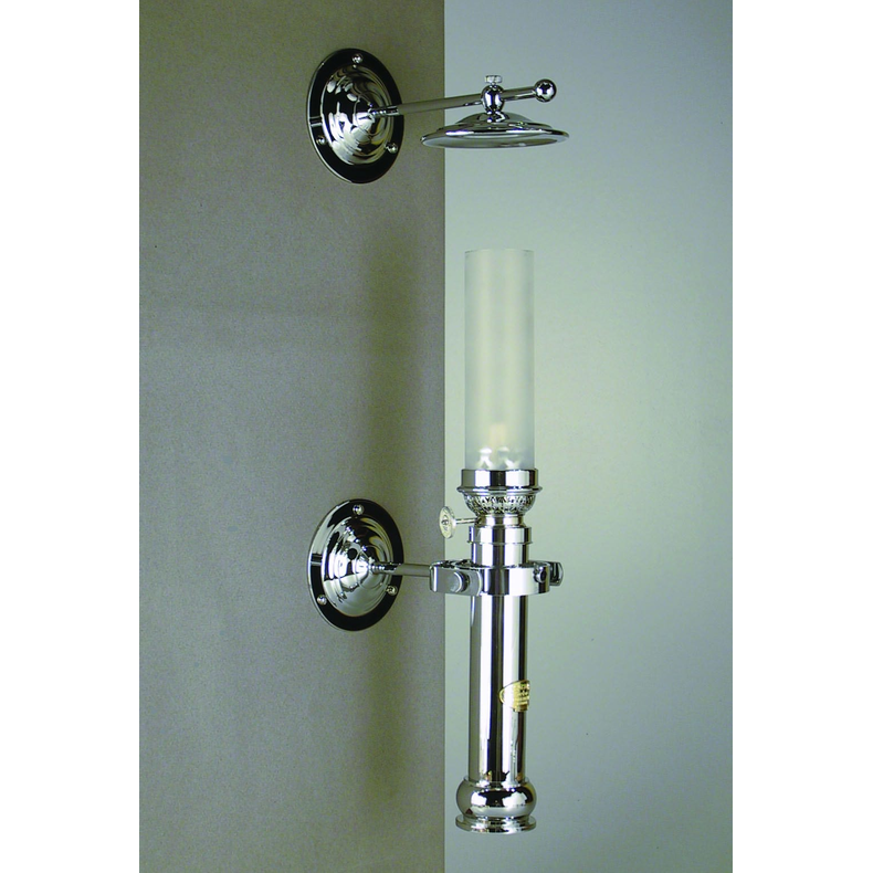 Ship's Lamp - Forkromet med mat glas - Elektrisk E14-230volt