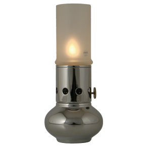 Ellipse bordlampe - Krom - 8''' - lampeglas mat