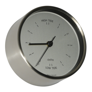 Ur - Tidevand - Clausen - Rustfri Stlhus/Satin Skive - 100mm