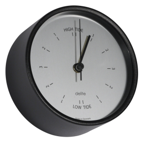 Ur - Tidevand - Clausen - Sort Hus/Satin Skive - 100mm