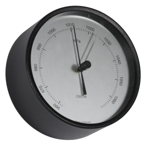 Barometer - Clausen - Sort Hus/Satin Skive - 100mm