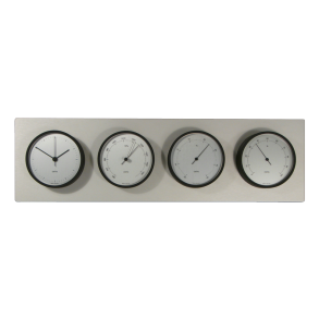 Vejrstation - 100mm Clausen P Alu. Plade - Sort Hus/Satin Skive - Delite