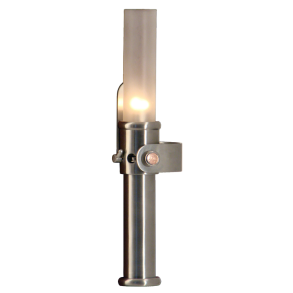 Cabinlite - Mat Glas - Rustfri Stl - Halvkardansk Vglampe