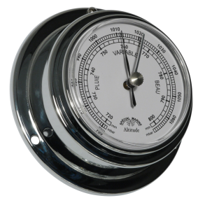 Altitude 843 - Barometer - Forkromet messing - Adgang fortil - 95mm - Fransk