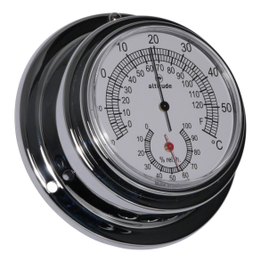 Altitude 843 - Thermo-/hygrometer - Forkromet messing - 95mm