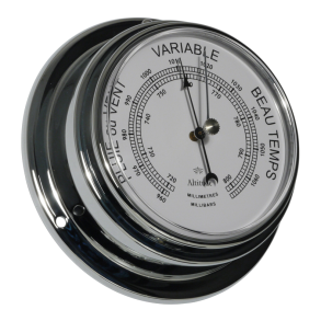 Altitude 853 - Barometer - Forkromet messing - Adgang fortil - 125mm - Fransk