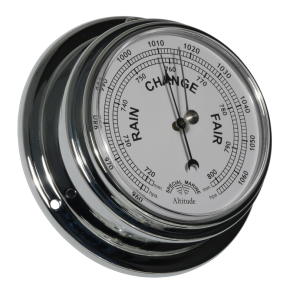 Altitude 853 - Barometer - Forkromet messing - Adgang fortil - 125mm - Engelsk