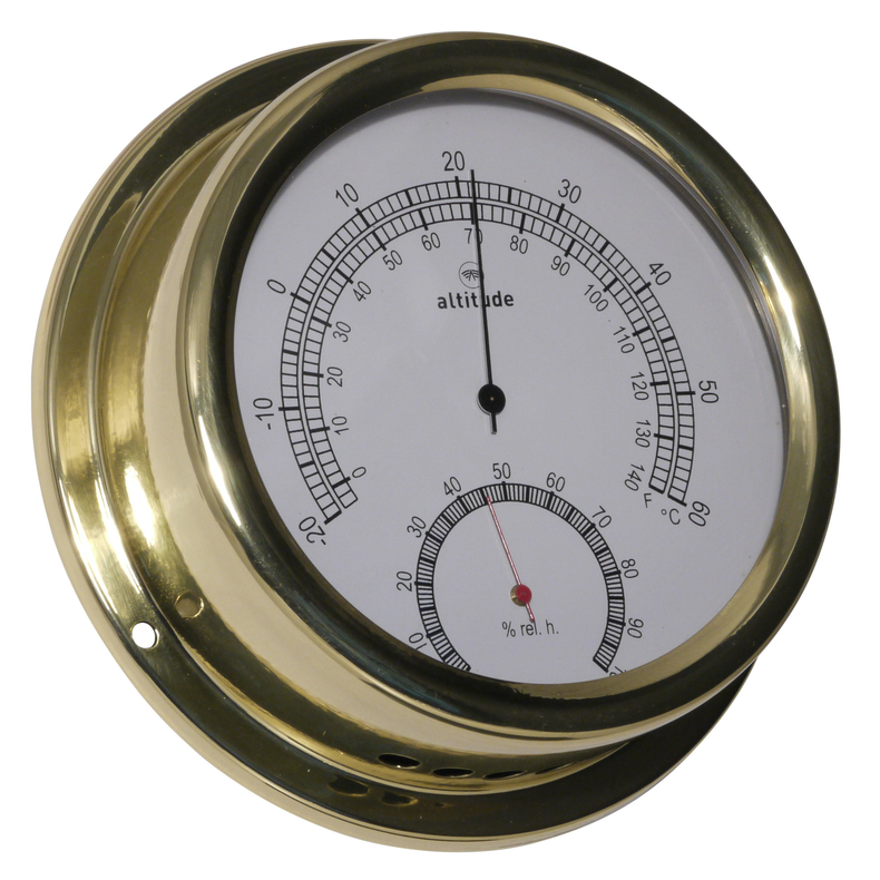 Altitude 866 - Thermo/Hygrometer - Messing -  Ø150mm