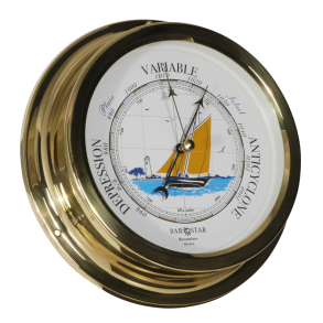 Altitude 880 - Barometer m. skib - Messing - 224mm - Barostar - Fransk