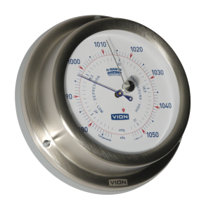 A102 - Barometer - Vion - Brstet rustfri stl - 129mm