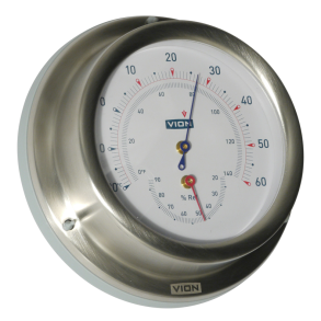 A102 - Thermo/Hygrometer - Vion - Brstet rustfri stl - 129mm