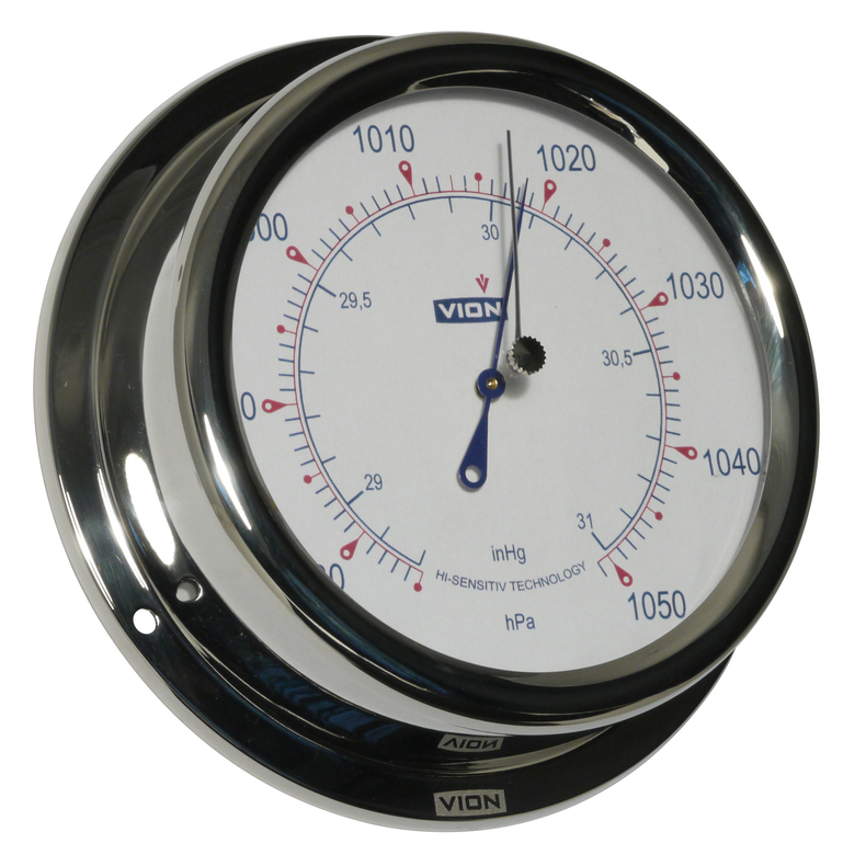 A130 - Barometer - Vion - Poleret rustfri stl - 150mm