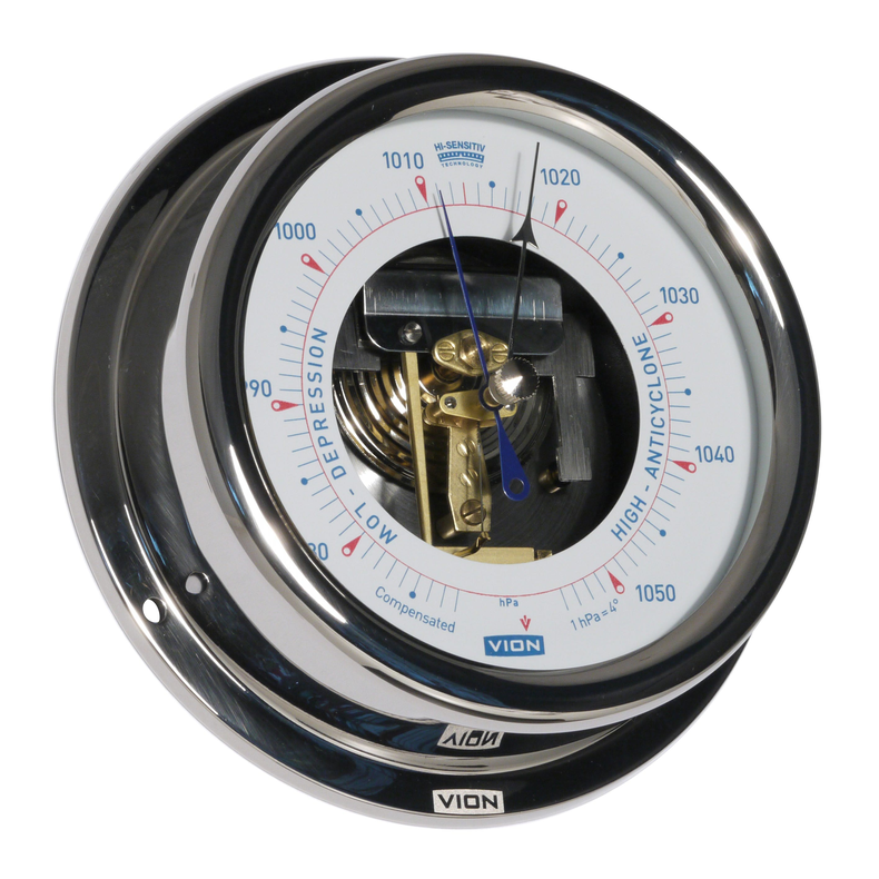 A130 - Barometer - Vion - Meca - Poleret rustfri stl - 150mm