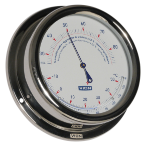 A130 - Thermo/Hygrometer - Vion - Poleret rustfri stl - 150mm