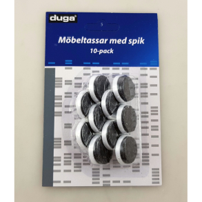 Mbeldut med sm og filt 4 mm  24,5 mm 10-pack