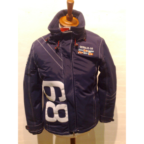 Quba X10 Dame Jakke -  Navy Med Hvide Sejlnumre - Str 2