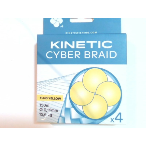 Kinetic 4 Braid 150m 0,16mm/15,6kg Fluo Yellow