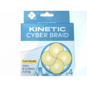 Kinetic 4 Braid 150m 0,25mm/21,0kg Fluo Yellow