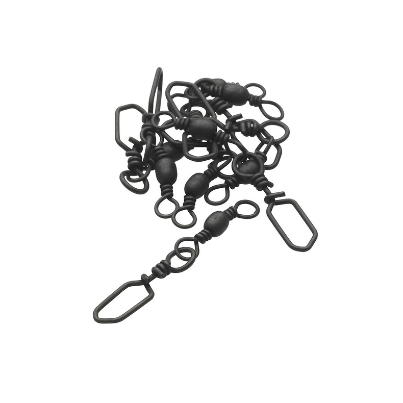 KINETIC BARREL SWIVEL W/SCANDIC SNAP - BLACK NICKEL KINETIC BARREL SWIVEL W/SCANDIC SNAP #2 40KG BLACK NICKEL 6PCS