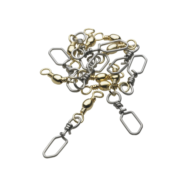 KINETIC BARREL SWIVEL W/SCANDIC SNAP #12 10KG BRASS 8PCS