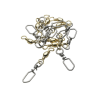 KINETIC BARREL SWIVEL W/SCANDIC SNAP #2 40KG BRASS 6PCS