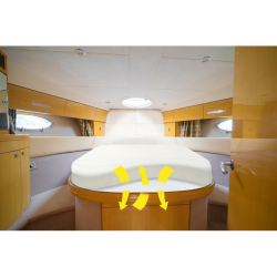 Madrasunderlag Dryweave sort & hvid