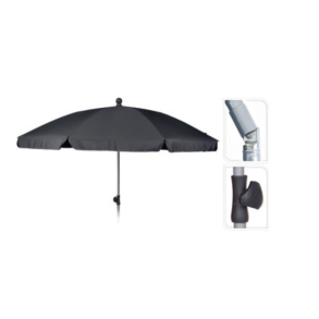 Parasol Str.  2m, Antracit, Med Tilt, 8 Ribbe