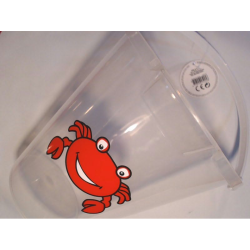 Sandspand transparent krabbe