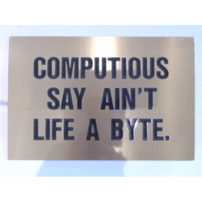 Humorskilt ass messing