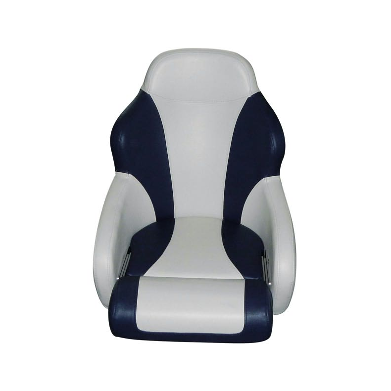 ESM SD52 styrestol med flip up puf navy/lysegr