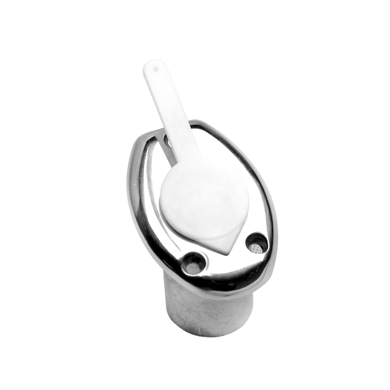 Flagstangsholder AISI 316 med click-on undersnket 25mm