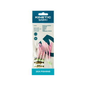 Kinetic Sabiki Micro Octopus Slim #3/0 Glow Uv