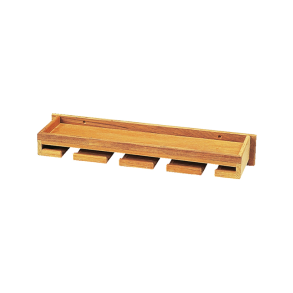 Vinglasholder med tophylde, teak