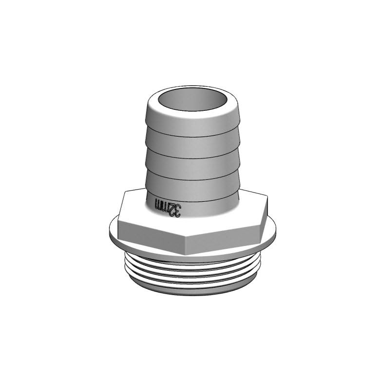 Skroggennemfring Skroggennemfring  3/4" hvid