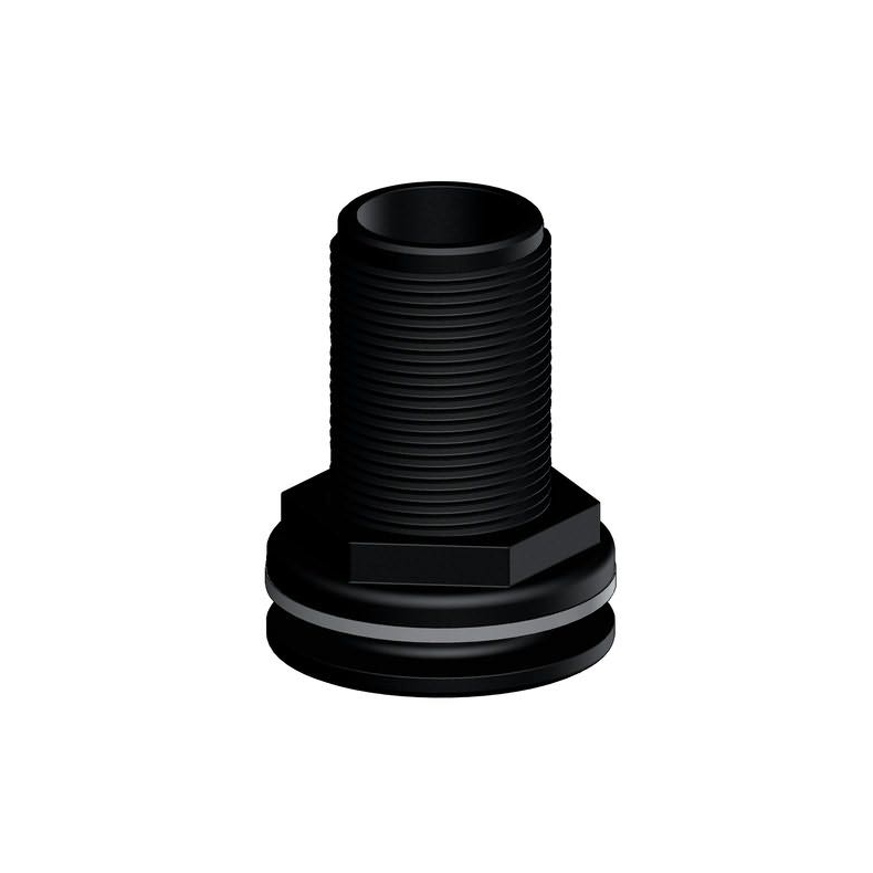 Gennemfring komposit, sort Skroggennemfring 1 1/4" sort