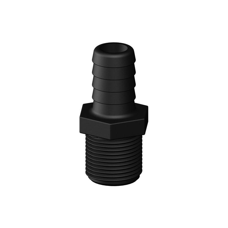 Slangestuds komposit, sort Slangstuds 3/4